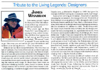 Tribute To The Living Legends - James Wharram