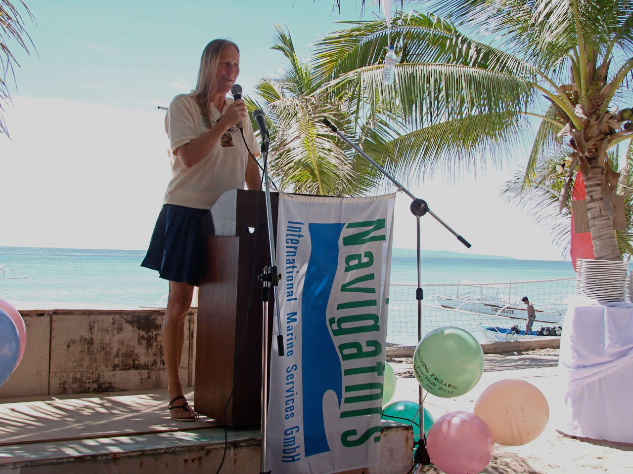 Hanneke speaking at a launch ceremony