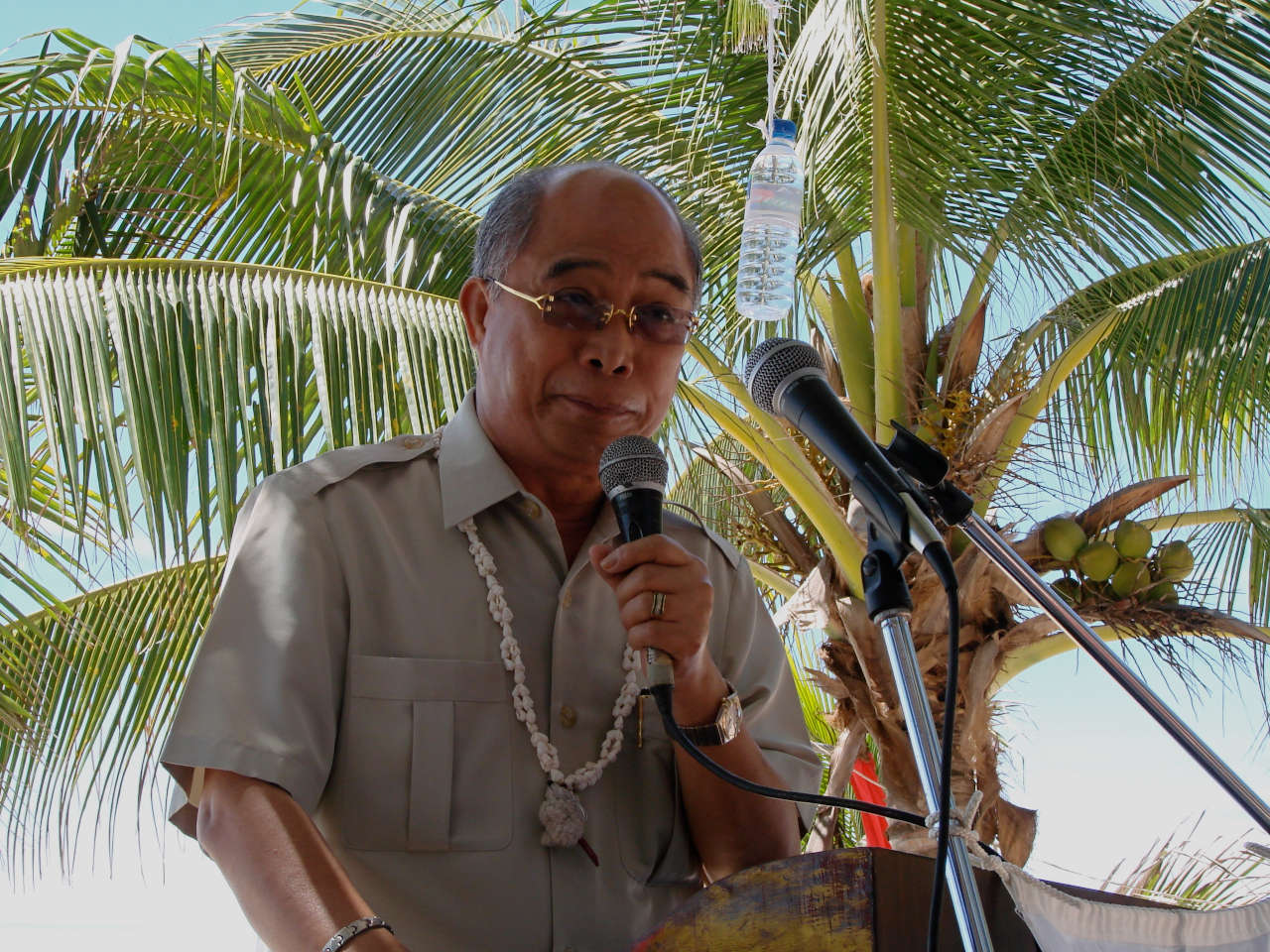 A speaker at the launch ceremony