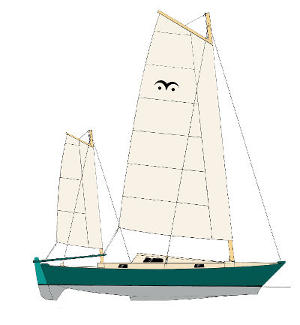 Mana 24 Sail Plan drawing