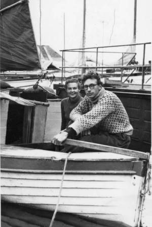 James and Ruth aboard a small boat