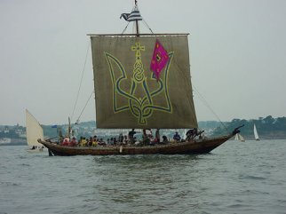 Cossack boat with square sail