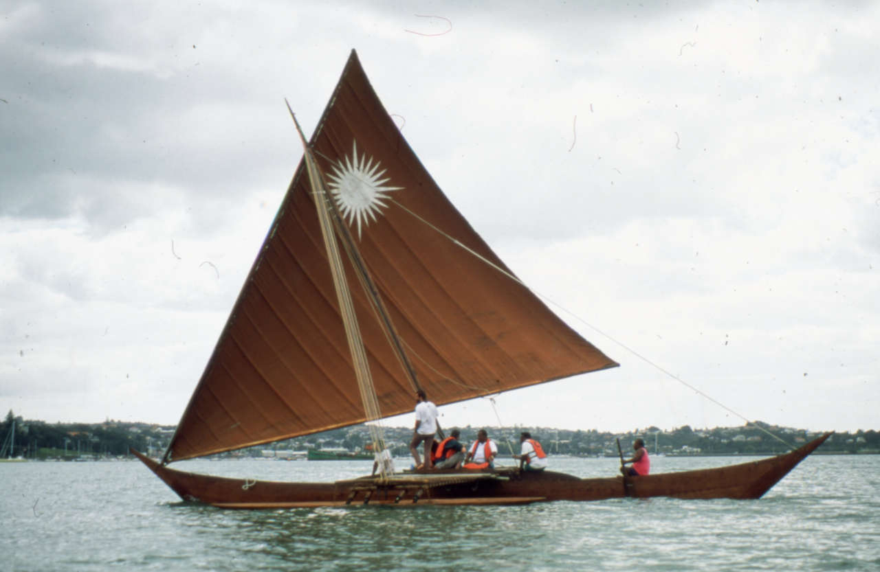 Micronesian proa sailing