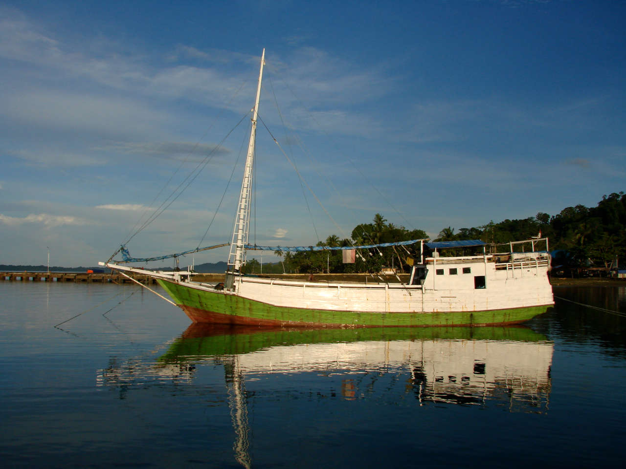 Indonesian fishing boat in harbour