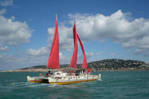 Largyalo under sail