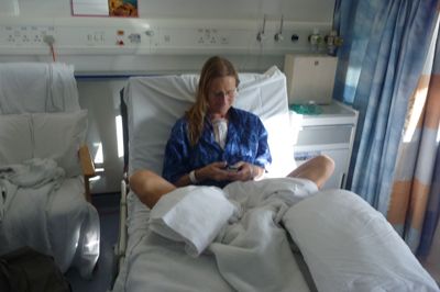 Hanneke in hospital