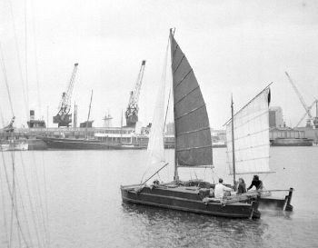 Tangaroa sailing in harbour