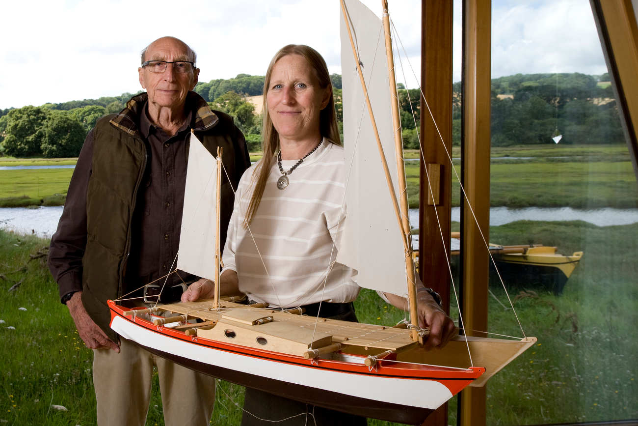 James and Hanneke in their design studio with Amatasi model