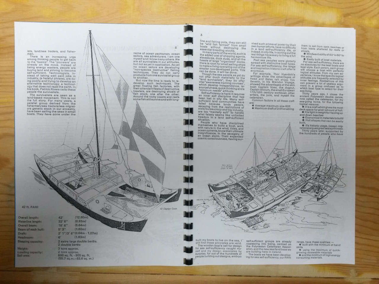 A booklet on a wooden surface