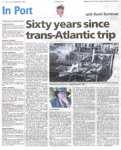 Sixty Years Since Trans-Atlantic Trip