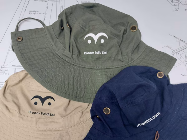 Assortment of different coloured sun hats
