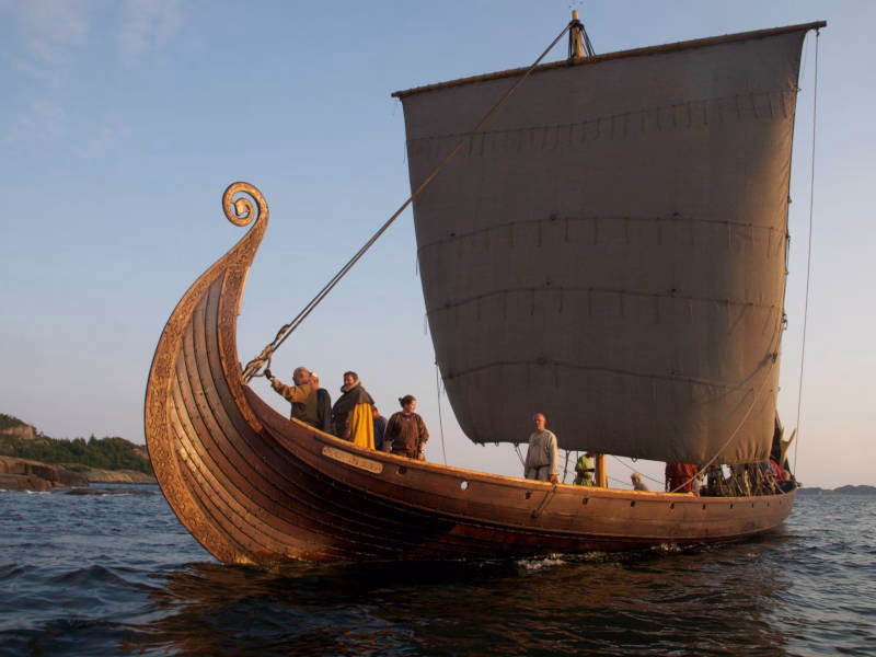 Viking Ships And Ethnic Designs